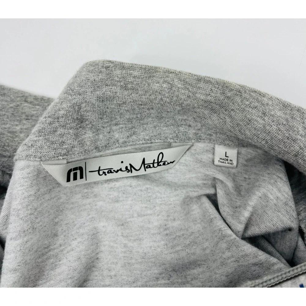 Travis Mathew 1/4 Zip Pullover Size Large Jersey Knit Zippered Side Pocket